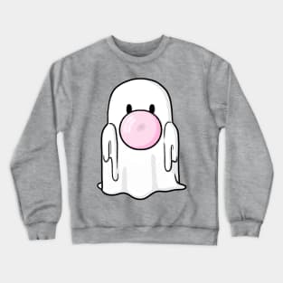 Bubblegum Blowing Ghost Digital Illustration Crewneck Sweatshirt